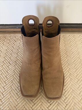 Men's Tan Suede Chukka Boots - Pull-On Casual Chelsea Style